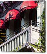 Red Awnings At The Van Dyke Canvas Print