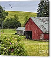 Red Barn In The Palouse Canvas Print