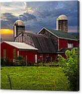 Red Barns Canvas Print