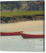 Red Boats Canvas Print