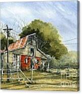 Red Brick Barn Canvas Print