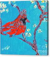 Red Cardinal Spring Canvas Print