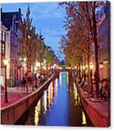 Red Light District In Amsterdam Canvas Print