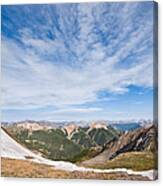 Red Mountain From Columbine Lake Pass Canvas Print