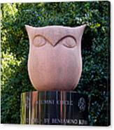 Red Owl At Temple Canvas Print