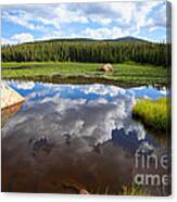 Red Rock Lake Reflection Canvas Print