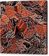 Burnt Red Cubist Rocks Canvas Print