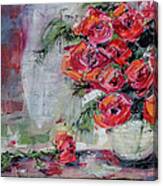 Red Roses Still Life Canvas Print