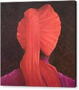 Red Turban In Shadow Canvas Print