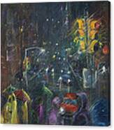 Reflections Of A Rainy Night Canvas Print