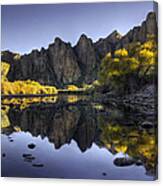 Reflections Of Fall Colors In The Salt River Canvas Print