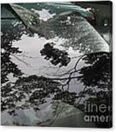 Reflections On A Car - Dark Canvas Print