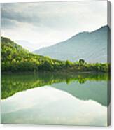 Reflections On A Lake Canvas Print