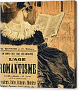 Reproduction Of A Poster Advertising A Book Entitled The Romantic Age Canvas Print