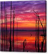 Reservoir At Sunrise Canvas Print