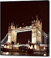 Retro Tower Bridge Canvas Print