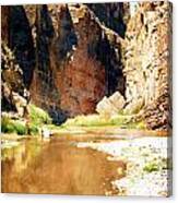 Rio Grande At Santa Elena Canyon Canvas Print