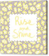 Rise And Shine- Yellow And Grey Canvas Print