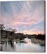 River Sunset Canvas Print