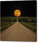 Road To Nowhere - Supermoon Canvas Print