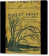 Robert Frost Book Cover 7 Canvas Print