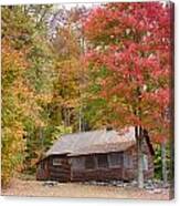 Robert Frost Cabin In Autumn Canvas Print