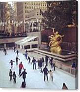 Rockefeller Plaza Ice Rink Canvas Print
