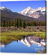Snowy Mountain Reflections Canvas Print