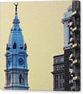 Rocky On Top Of City Hall Canvas Print