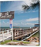 Rod And Reel Pier Canvas Print