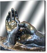 Rodin Hands Sculpture 02 Canvas Print