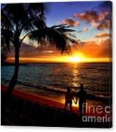 Romantic Sunset Hawaii Canvas Print