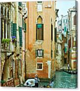 Romantic Venice Views From Gondola Canvas Print