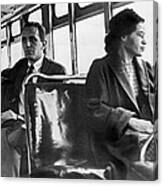 Rosa Parks On Bus Canvas Print