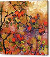 Rosehips Oil Painting Canvas Print