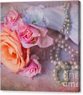 Roses And Pearls Canvas Print