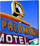 Route 66 Palomino Motel Canvas Print