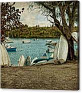 Row Of Row Boats Canvas Print