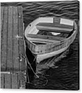 Rowboat - Black And White Canvas Print