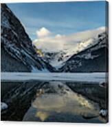 Rugged Mountains And Lake Louise, Banff Canvas Print