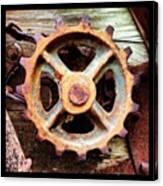 Rusted Notched Wheel Canvas Print