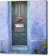 Rustic Door In Tucson Barrio Painterly Effect Canvas Print