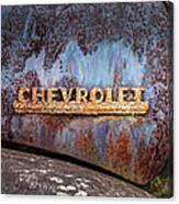 Rusty Chevrolet - Nameplate - Old Chevy Sign Canvas Print