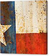 Rusty Texas Flag Rust And Metal Series Canvas Print