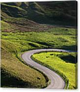 S Shaped Bend On A Country Road Canvas Print