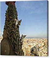 Sagrada Tree Of Life Overlooking Barcelona Canvas Print