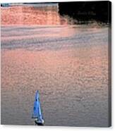 Sailboat And Kennedy Center Canvas Print