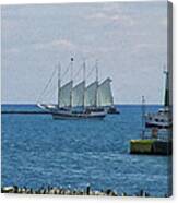 Sailboat On Lake Michigan Canvas Print