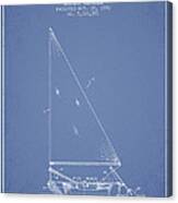 Sailboat Patent From 1991- Light Blue Canvas Print