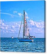 Sailing Off Of Key Largo Canvas Print
